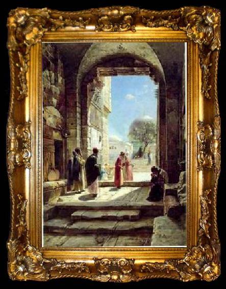 framed  unknow artist Arab or Arabic people and life. Orientalism oil paintings 214, ta009-2